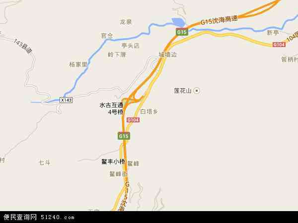 中国福建省福州市罗源县白塔乡地图(卫星地图)图片