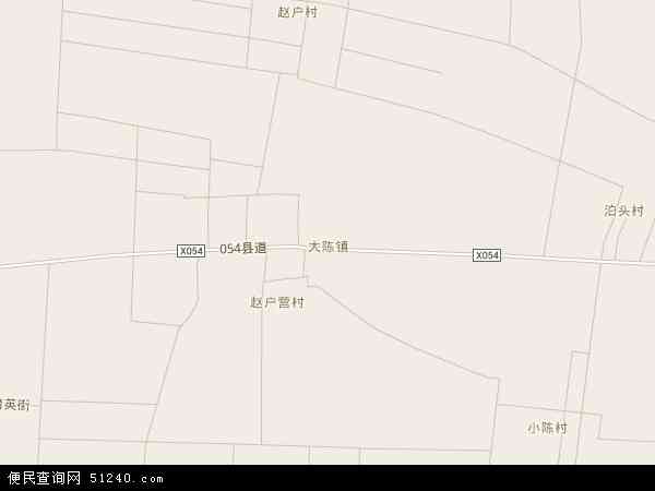 中国河北省石家庄市无极县大陈镇地图(卫星地图)图片