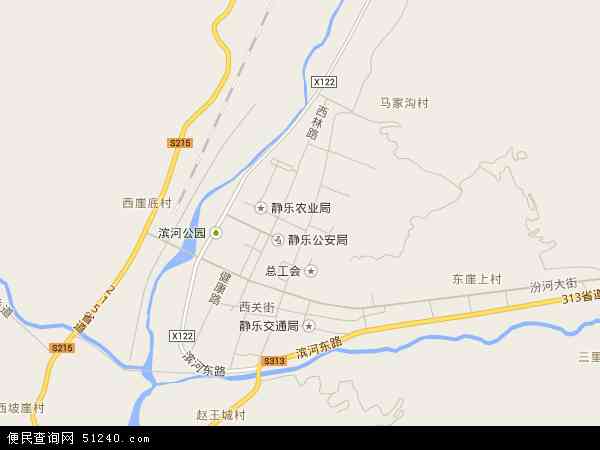 中国山西省忻州市静乐县鹅城镇地图(卫星地图)图片