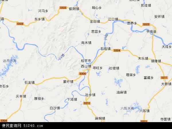 广西壮族贵港市桂平市地图(地图)