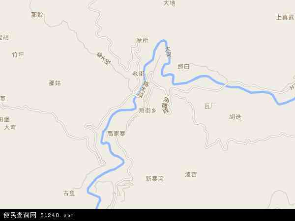 中国云南省文山壮族苗族自治州西畴县鸡街乡地图(卫星地图)图片