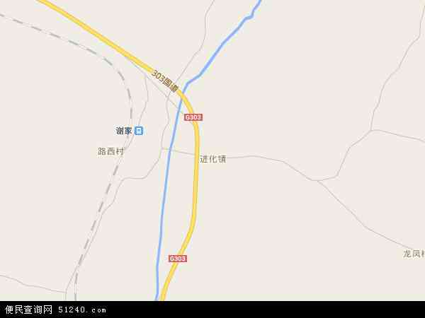 中国吉林省通化市梅河口市进化镇地图(卫星地图)图片