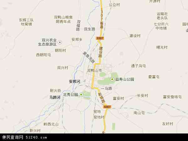 中国黑龙江省双鸭山市尖山区地图(卫星地图)图片
