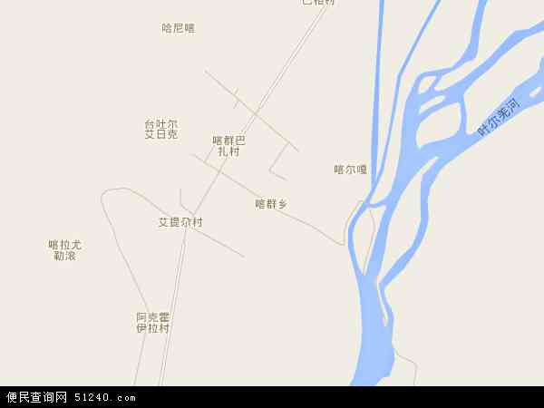 中国 新疆维吾尔自治区 喀什地区 莎车县 喀群乡  喀群乡卫星地图 本图片