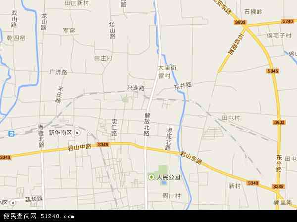 山东省枣庄市市中区矿区地图(地图)