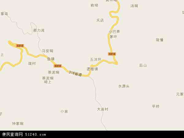 中国广西壮族自治区百色市凌云县逻楼镇地图(卫星地图)图片