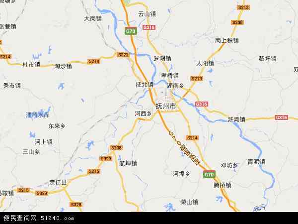 中国江西省抚州市临川区地图(卫星地图)图片