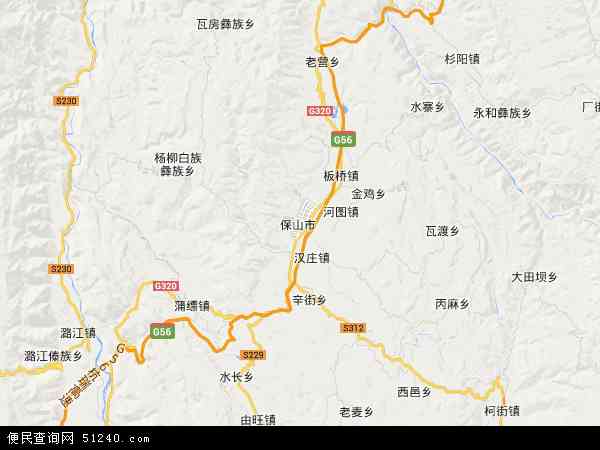 云南省保山市隆阳区地图(地图)