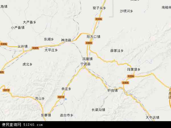 山西省 忻州 市宁武县地图(地图)