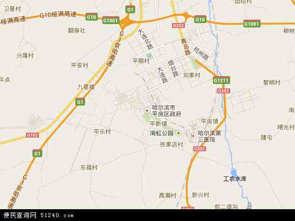 黑龙江省哈尔滨市平房区地图(地图)