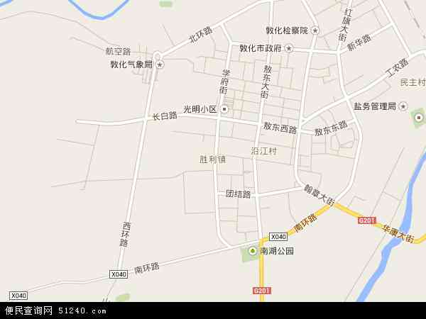 中国吉林省延边朝鲜族自治州敦化市胜利地图(卫星地图)图片