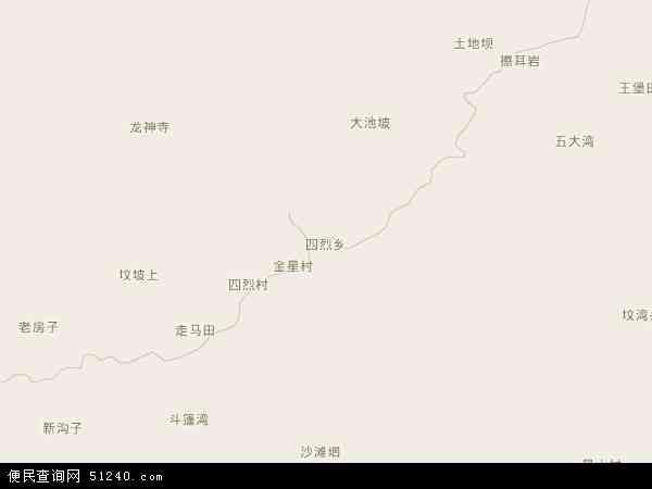 中国四川省宜宾市高县四烈乡地图(卫星地图)图片