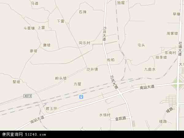 中国广西壮族自治区南宁市江南区沙井地图(卫星地图)图片
