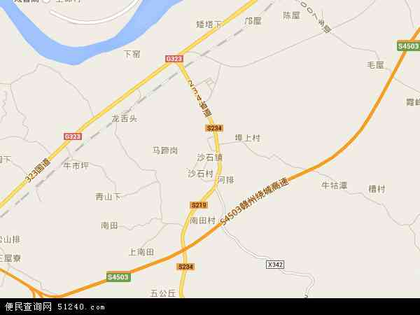 江西省赣州市章贡区沙石镇地图(地图)