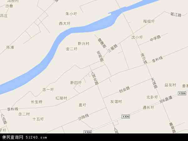中国江苏省扬州市广陵区沙头镇地图(卫星地图)图片