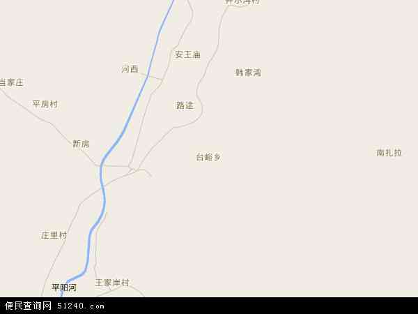 中国河北省保定市阜平县台峪乡地图(卫星地图)图片