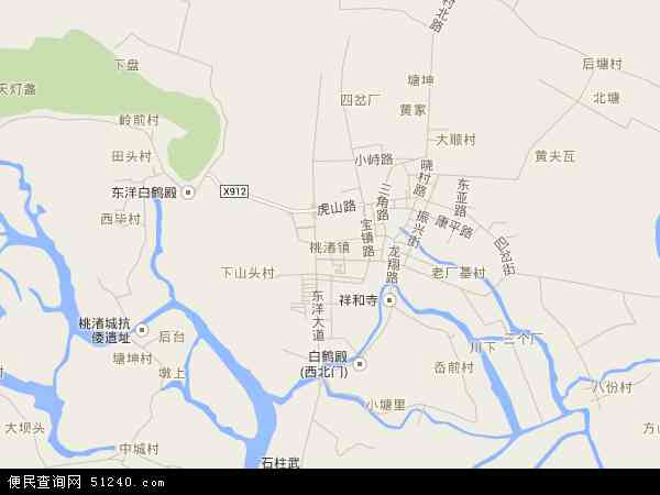 中国浙江省台州市临海市桃渚镇地图(卫星地图)图片