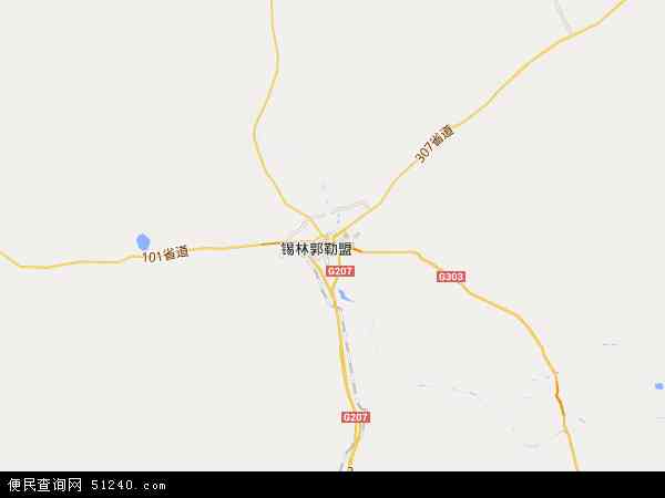 中国内蒙古自治区锡林郭勒盟锡林浩特市地图