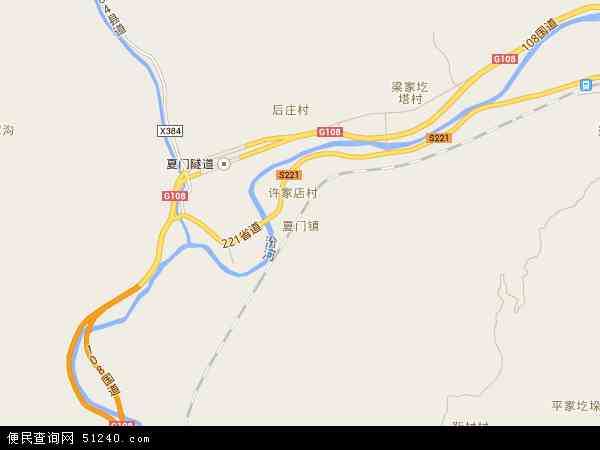 中国山西省晋中市灵石县夏门镇地图(卫星地图)图片