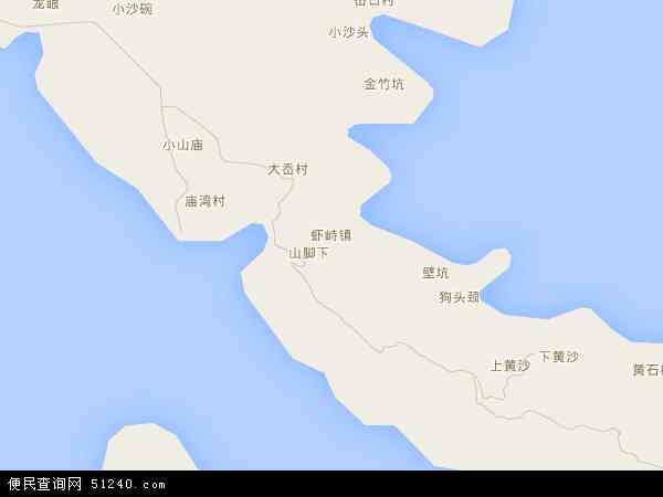 浙江省舟山市普区虾峙镇地图(地图)