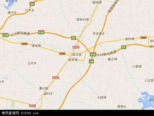 中国河北省保定市徐水县地图(卫星地图)