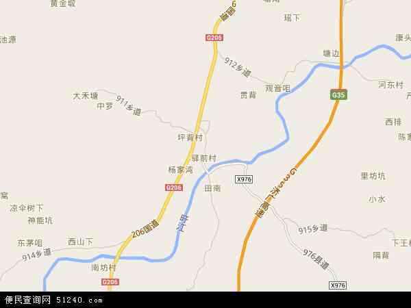 中国江西省抚州市广昌县驿前镇地图(卫星地图)图片