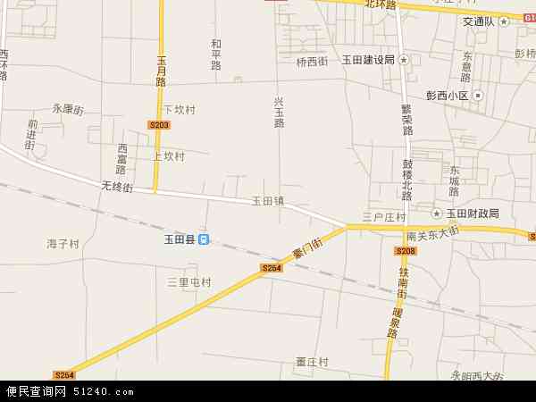 中国河北省唐山市玉田县玉田镇地图(卫星地图)图片