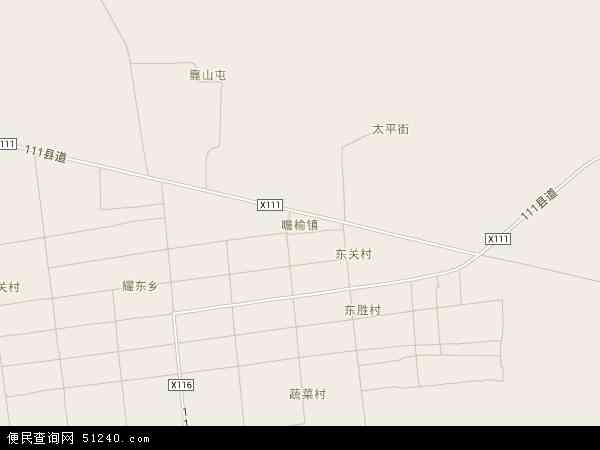 中国吉林省白城市通榆县瞻榆镇地图(卫星地图)图片