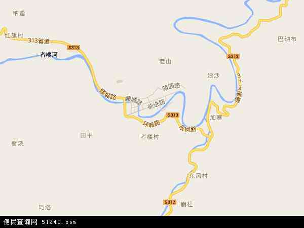 中国贵州省黔西南布依族苗族自治州册亨县者楼镇地图(卫星地图)图片