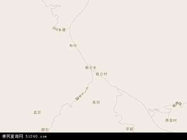 中国云南省文山壮族苗族自治州富宁县板仑乡地图(卫星地图)图片