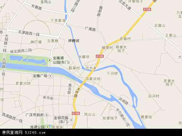 中国四川省德阳市广汉市北外乡地图(卫星地图)图片
