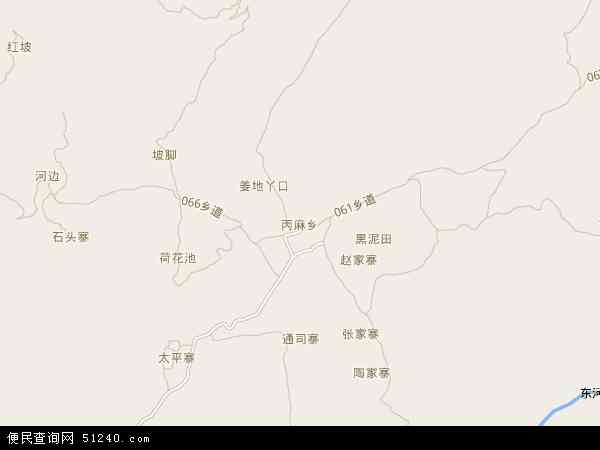中国云南省保山市隆阳区丙麻乡地图(卫星地图)图片