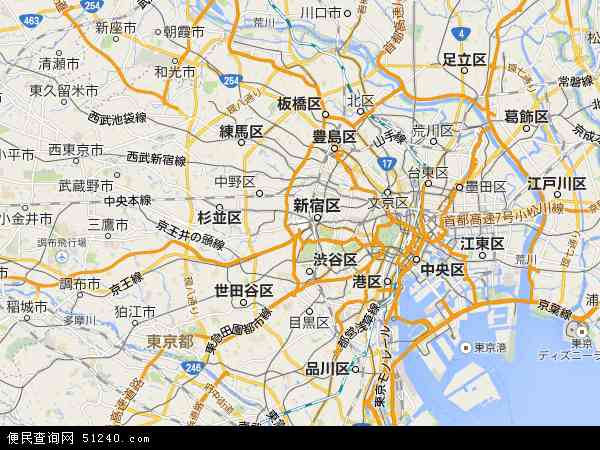 东京地图 - 东京电子地图 - 东京高清地图 - 2020年东京地图