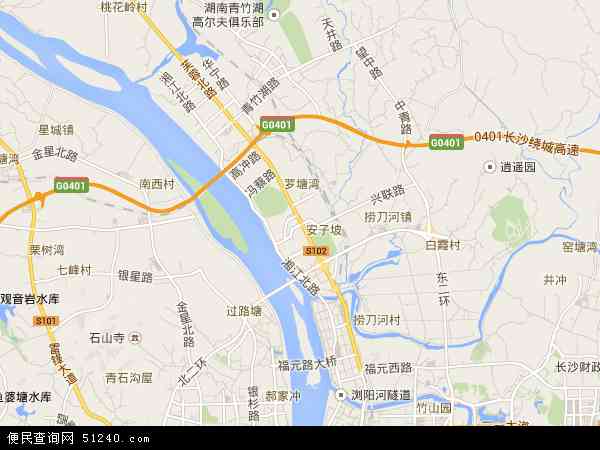 中国湖南省长沙市开福区芙蓉北路地图(卫星地图)图片