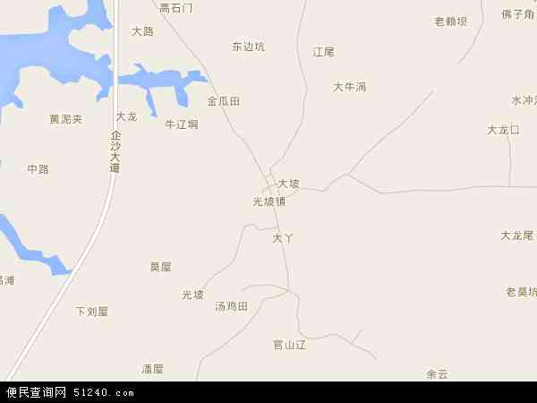 中国广西壮族自治区防城港市港口区光坡镇地图(卫星地图)图片