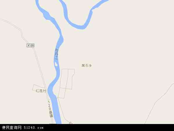 中国吉林省延边朝鲜族自治州敦化市黑石乡地图(卫星地图)图片
