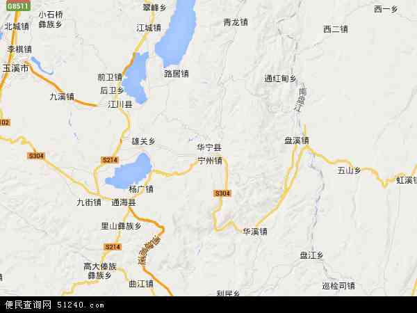 华宁县地图 - 华宁县卫星地图图片