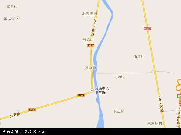 中国山西省晋城市高平市河西镇地图(卫星地图)图片