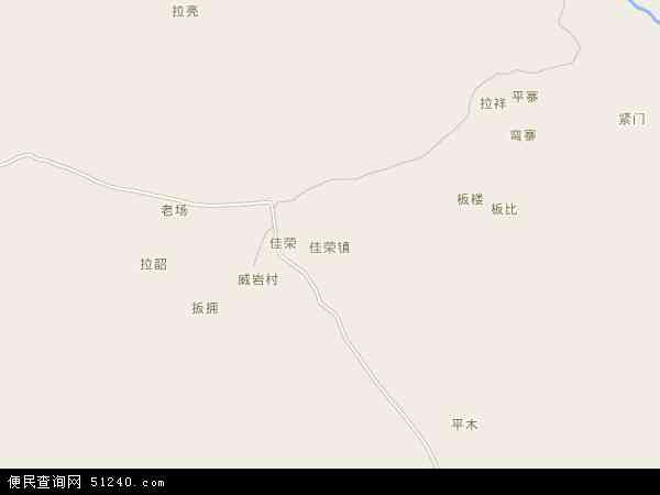 中国贵州省黔南布依族苗族自治州荔波县佳荣镇地图(卫星地图)图片