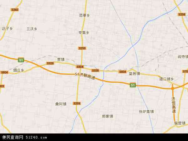 中国山东省聊城市茌平县贾寨镇地图(卫星地图)图片