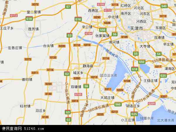 中国天津市静海县地图(卫星地图)