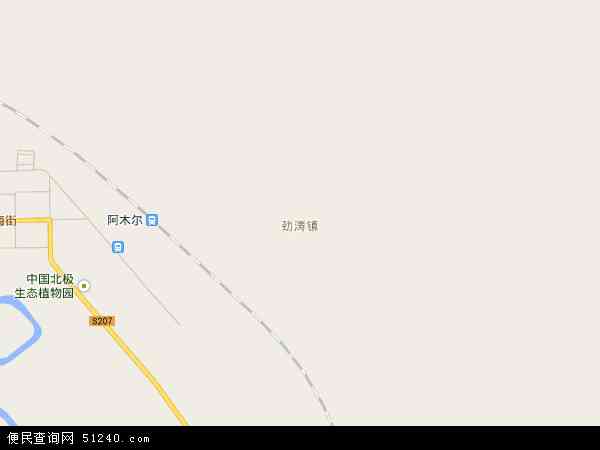 中国黑龙江省大兴安岭地区漠河县劲涛镇地图(卫星地图)图片