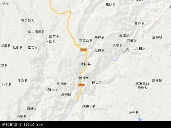 金阳县地图 - 金阳县卫星地图图片