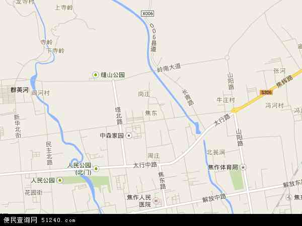 河南省焦作市山阳区焦东地图(地图)