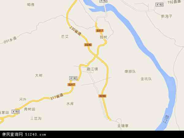 中国云南省保山市隆阳区潞江镇地图(卫星地图)图片