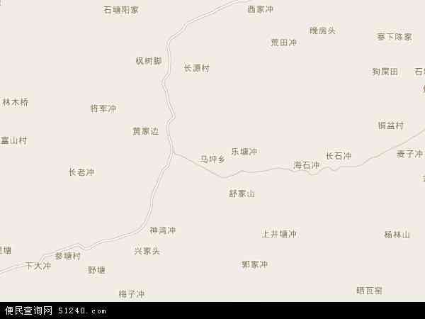 中国湖南省邵阳市武冈市马坪乡地图(卫星地图)图片