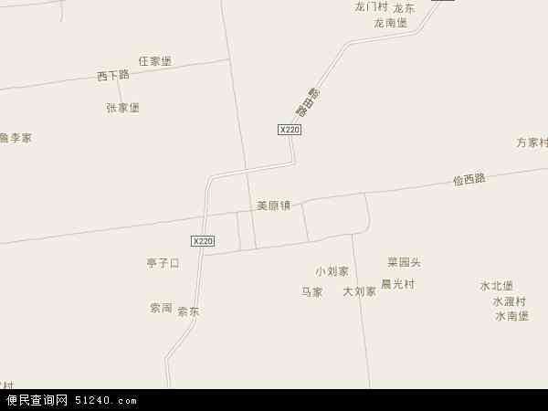 中国陕西省渭南市富平县美原镇地图(卫星地图)
