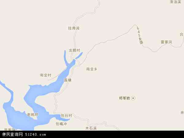 中国湖南省益阳市安化县南金乡地图(卫星地图)图片