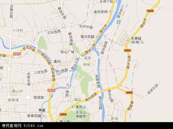 中国福建省龙岩市新罗区南城地图(卫星地图)图片