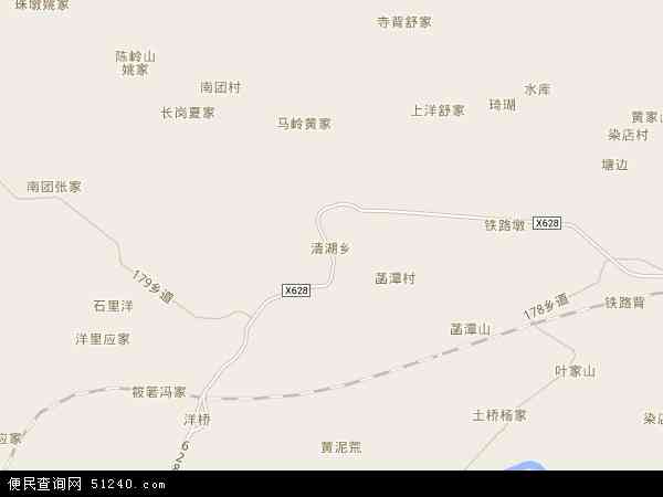 中国江西省上饶市弋阳县清湖乡地图(卫星地图